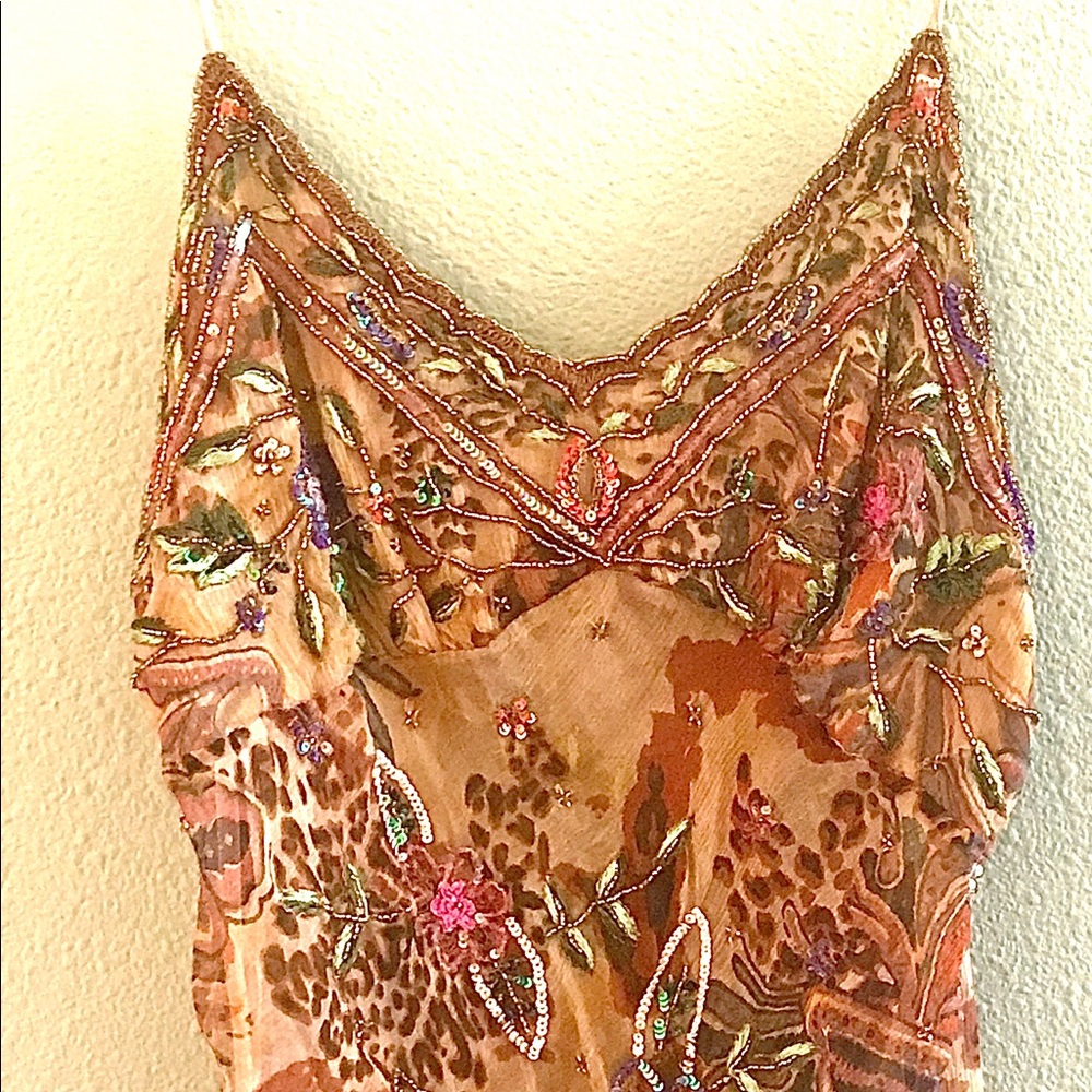 Boston Proper Sheer beaded top